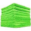 The Rag Company Creature Edgeless 16 x 16 70/30 All Purpose Microfibre Towel - Lime Green