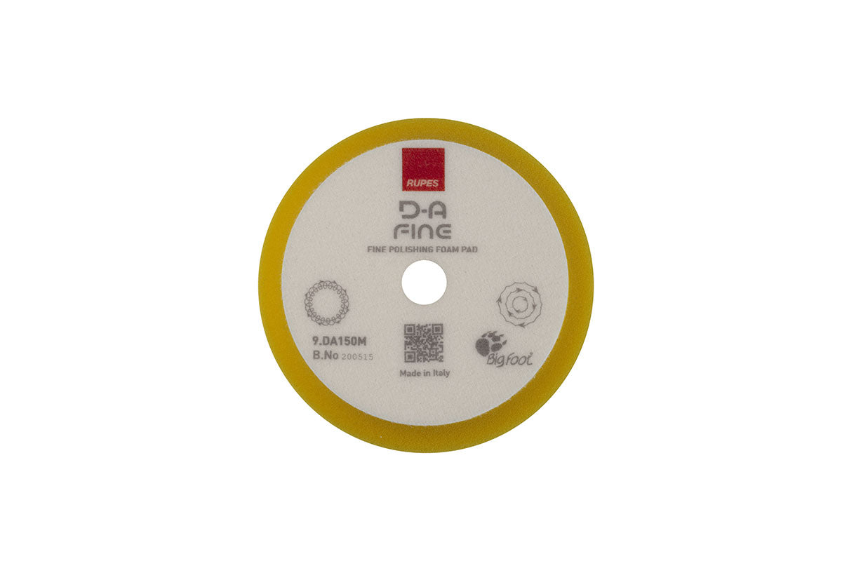 Rupes D-A Fine High Performance Fine Finishing Foam Pad Yellow 150mm