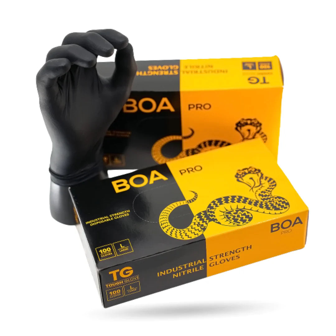 Tough Glove Boa Pro Nitrile Gloves (100 Pack, Various Sizes)