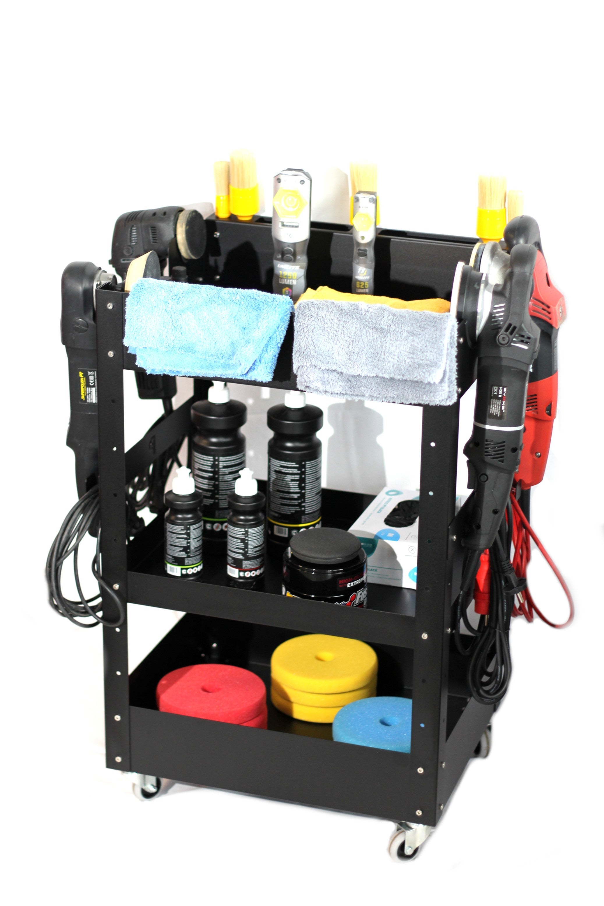 Poka Premium Pro Detailing Trolley 3 Shelves