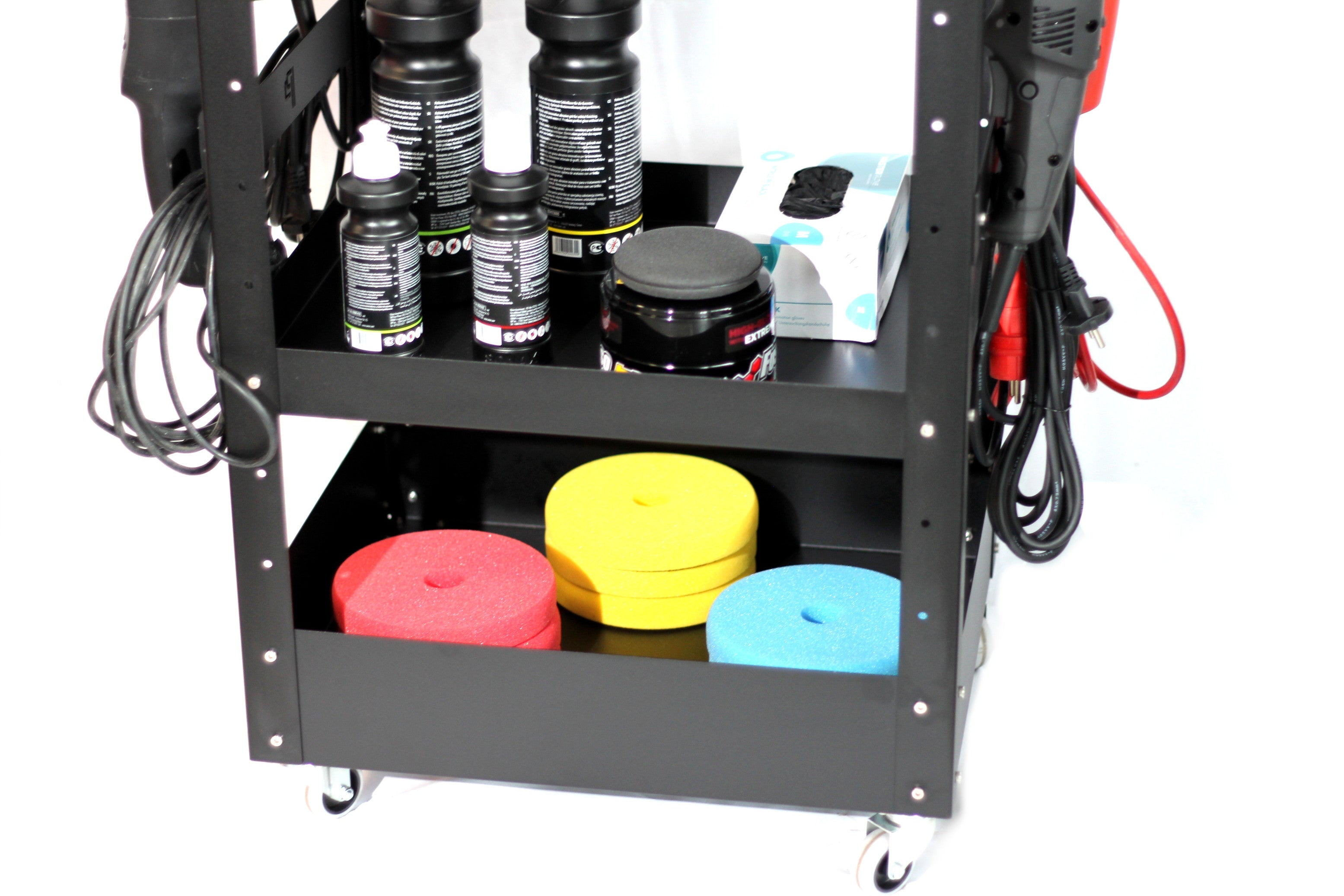 Poka Premium Pro Detailing Trolley 3 Shelves