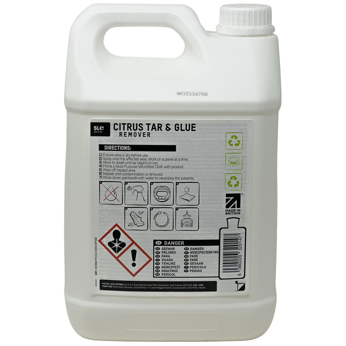 ValetPRO Citrus Tar and Glue Remover 5 Litre