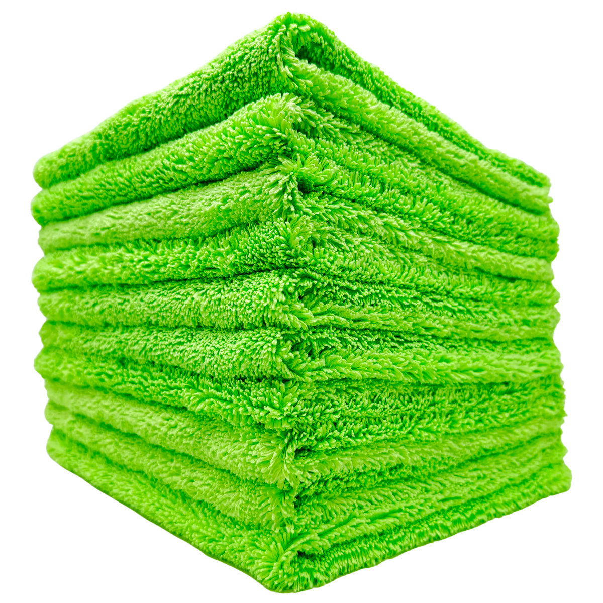 The Rag Company Creature Edgeless 16 x 16 70/30 All Purpose Microfibre Towel - Lime Green