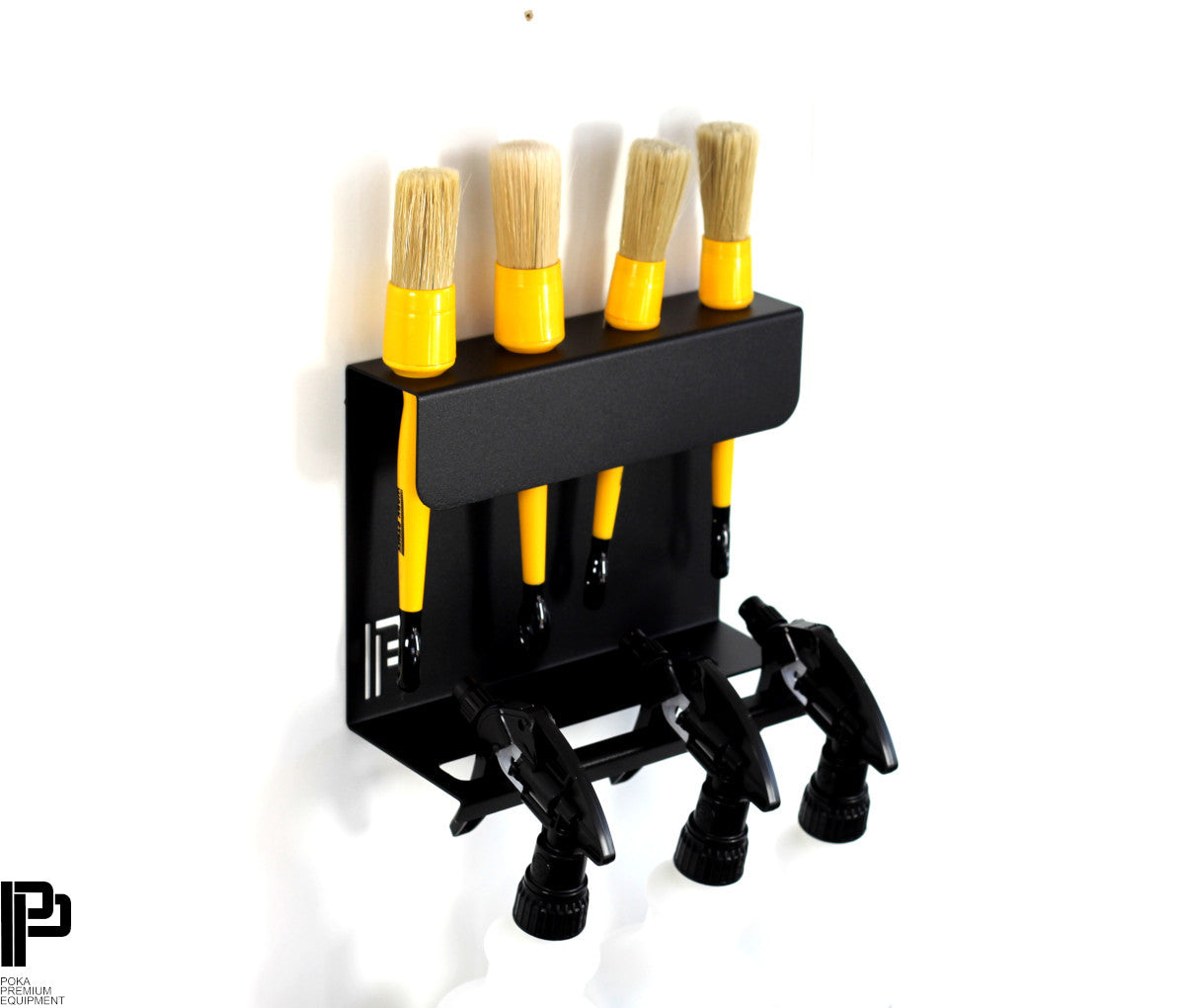 Poka Premium Hanger 4 Brushes and 3 Bottles