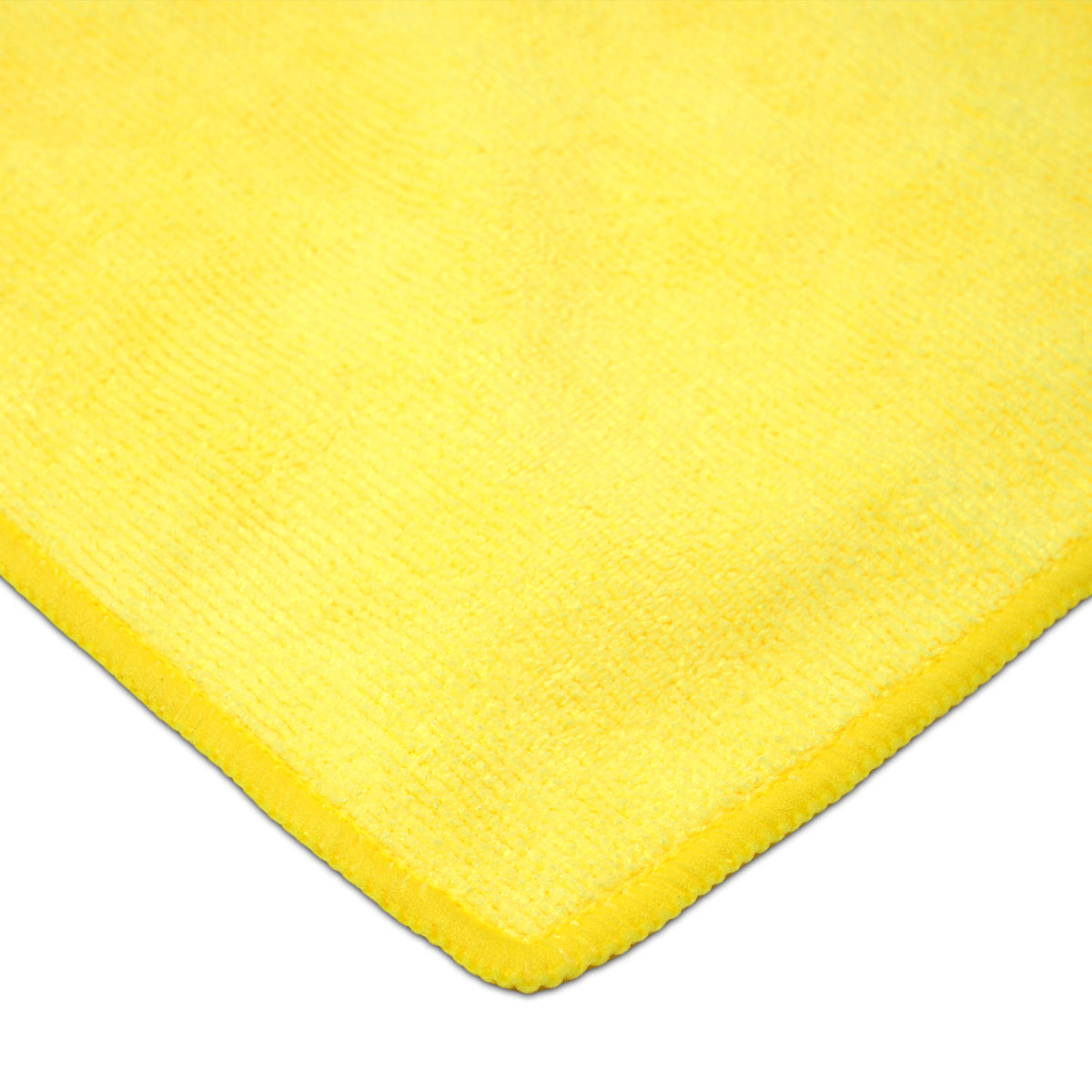 The Rag Company Edged 365 Premium All-Purpose 16 x 16 Microfibre Terry Towel - Yellow (3 or 10-Pack)