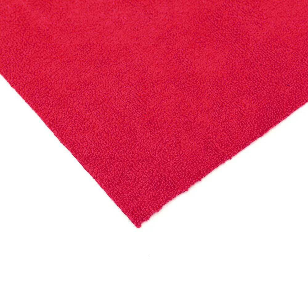 The Rag Company Edgeless 245 All-Purpose 16 x 16 Microfibre Terry Towel - Red