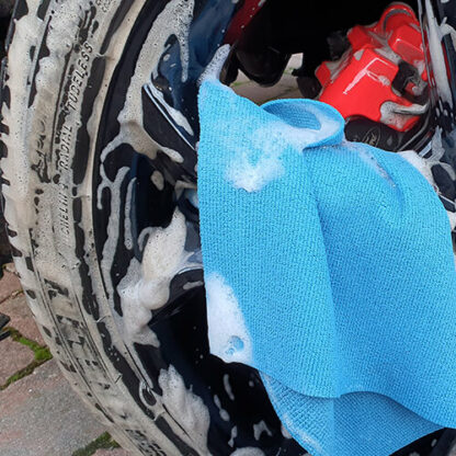 Polymer Infused Microfibre Cloth Wheel Cleaning